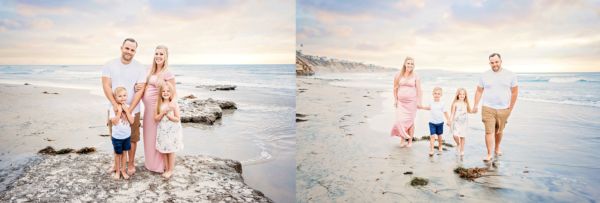 La Jolla maternity session with family at the beach